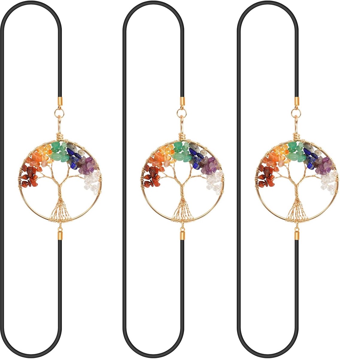 Boekenleggers set van 3 - metalen Tree of Life - symboliseert groei en geluk - perfect voor studenten - ShopVlot