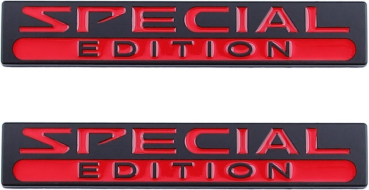 Car sticker 2pcs set - special edition zwart-rood - waterdicht en windproof - eenvoudige installatie - ShopVlot