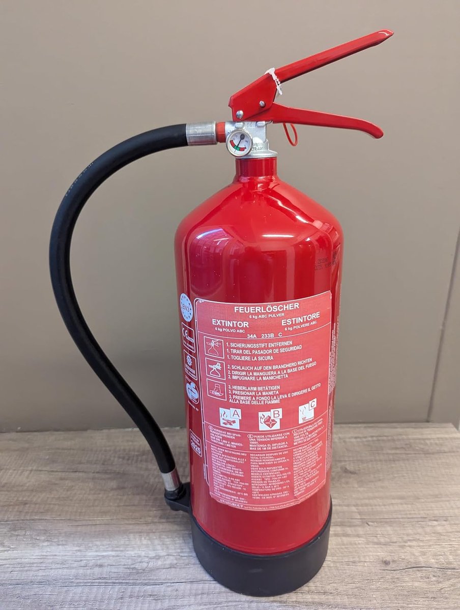 Poederblusser 6kg - ABC poeder - CE EN3 - Veiligheid bij brand - ShopVlot