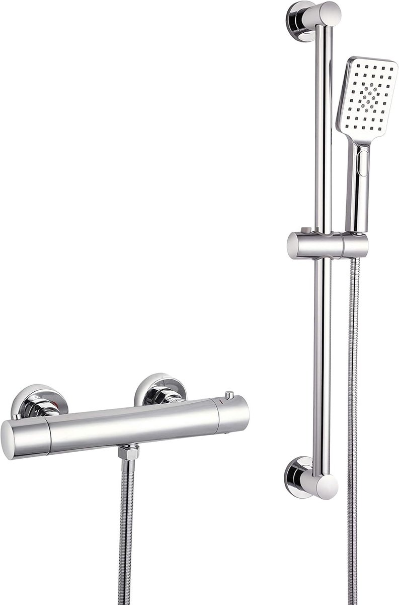 Douche set 65 cm - RVS chroom - Thermostaat - Voor een ontspannen douche - ShopVlot