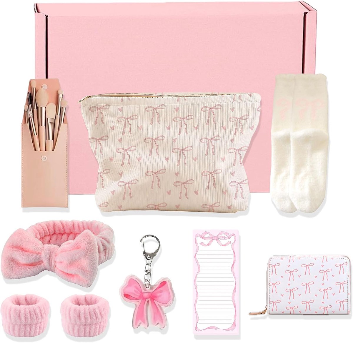 Cadeaus voor meisjes 8-16 jaar - geschenkdoos met make-uptas - vlinderhoofdband en make-upkwasten - leukste verrassing - ShopVlot
