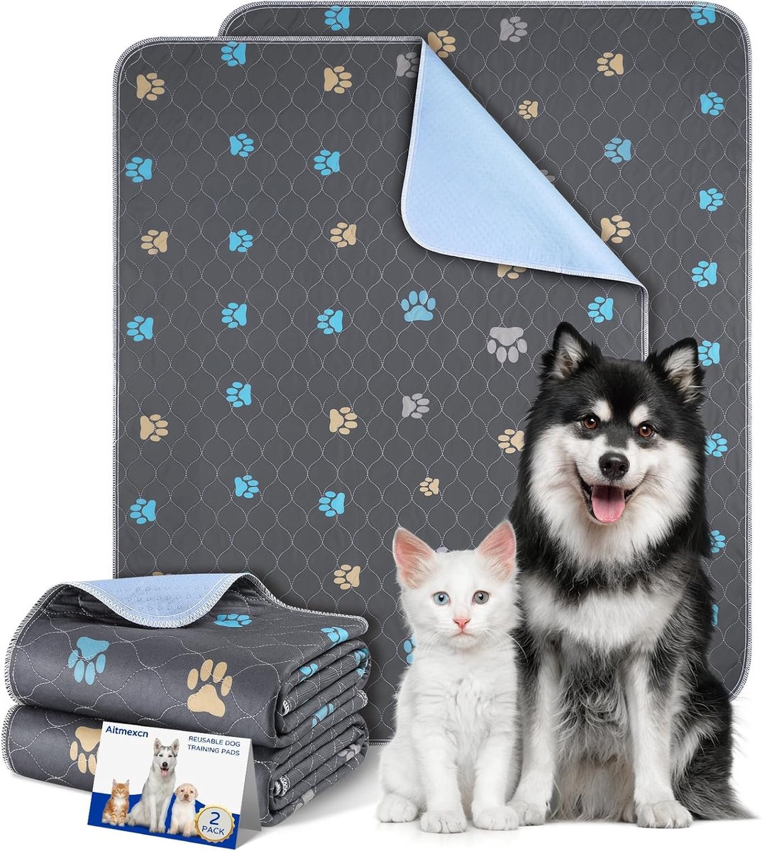 Honden training pads 70 x 100 cm - Herbruikbaar en wasbaar - Hoge absorptie - Houdt uw huis schoon - ShopVlot