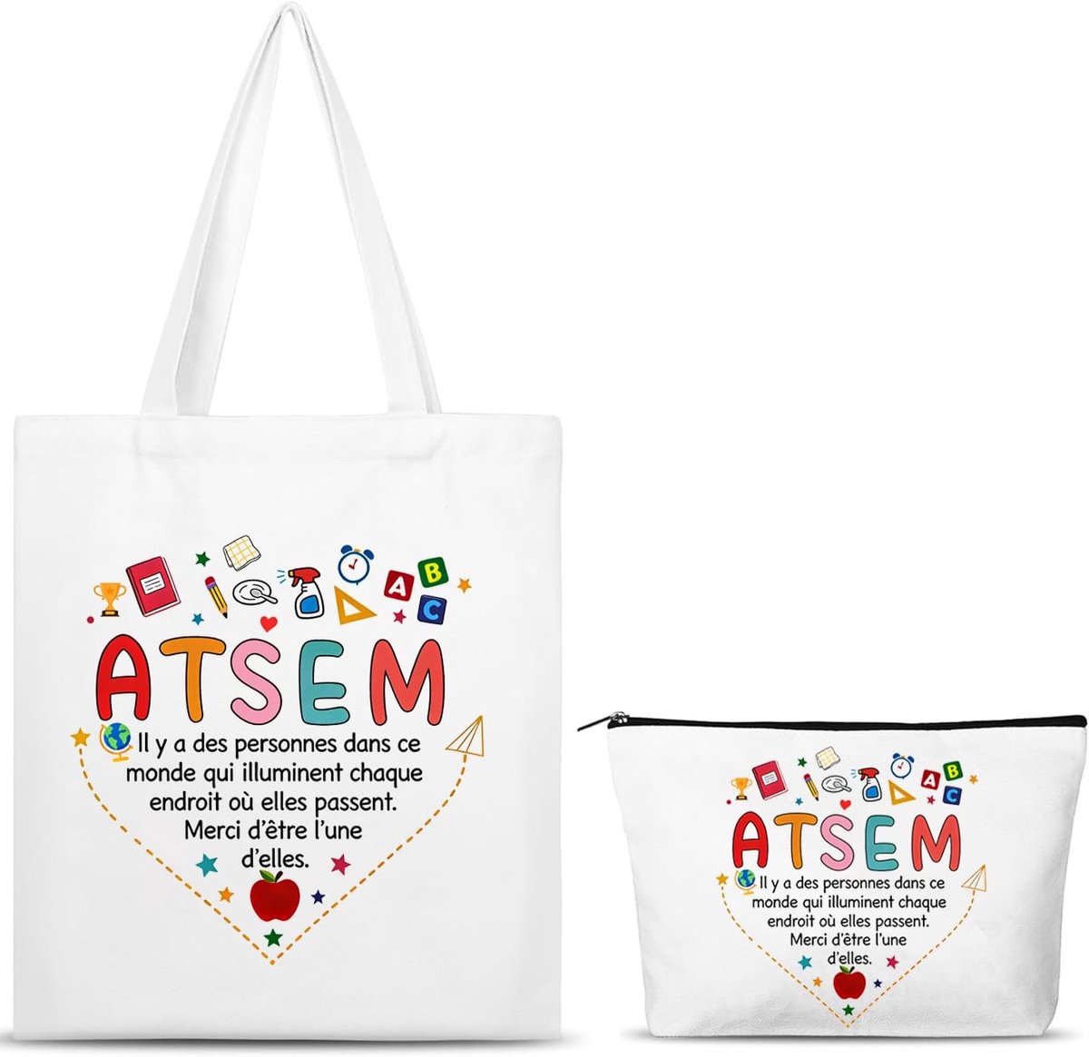 Afscheidsgeschenk leraar hart tasje - stevig - met opdruk - een emotioneel gebaar - ShopVlot