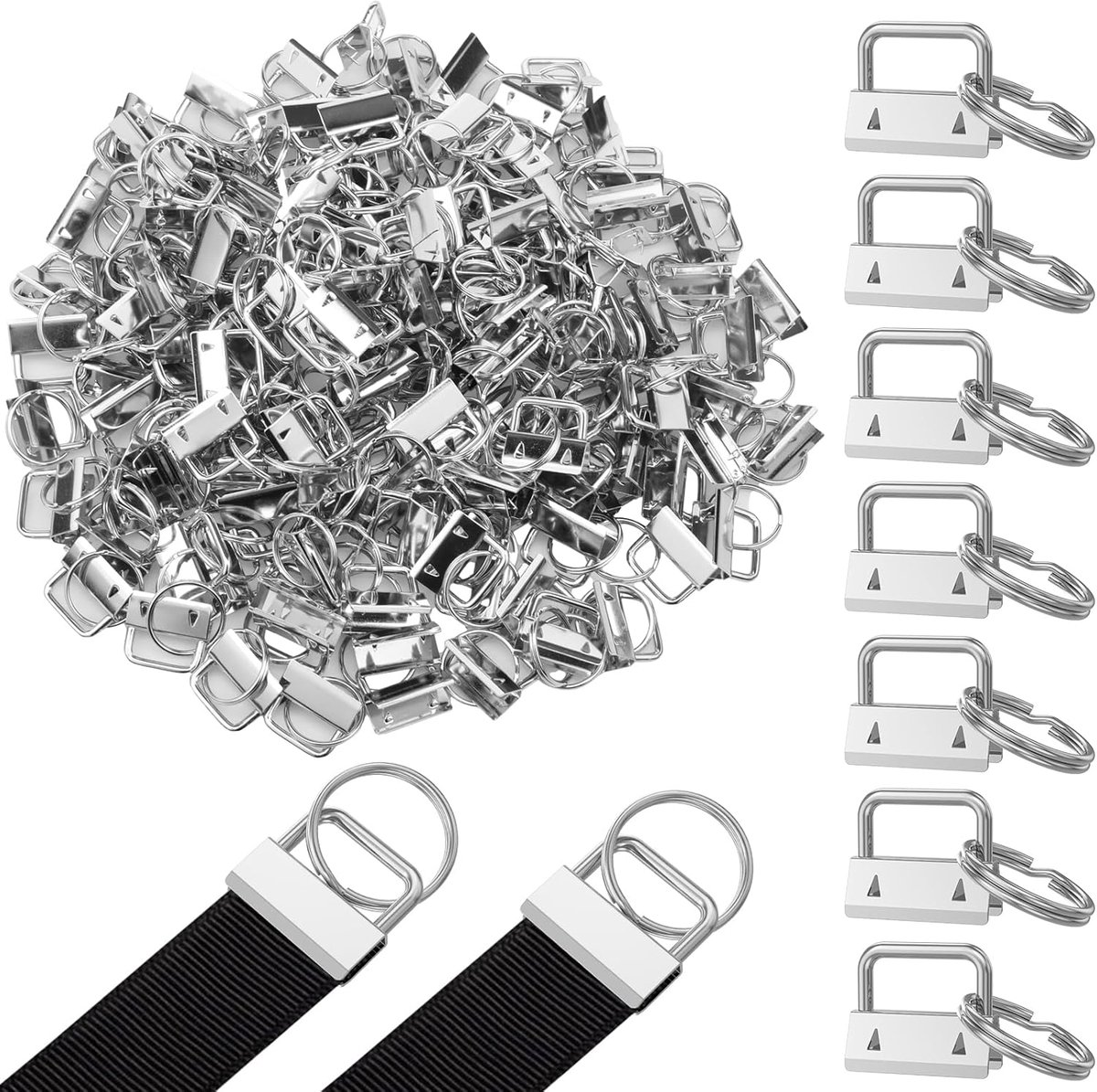 Sleutelband blanco 150 stuks - polyester - sterke bevestiging - ideaal voor evenementen - ShopVlot