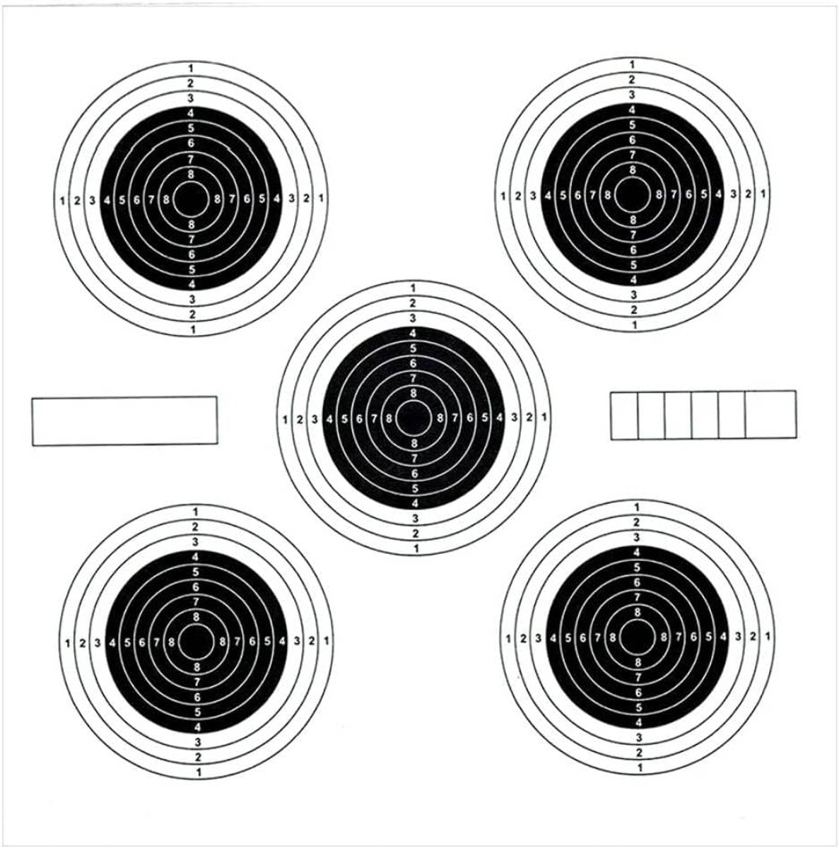 Schietschijven 50 stuks - 14 x 14 cm - 250 g/m² - ideaal voor luchtgeweren - ShopVlot