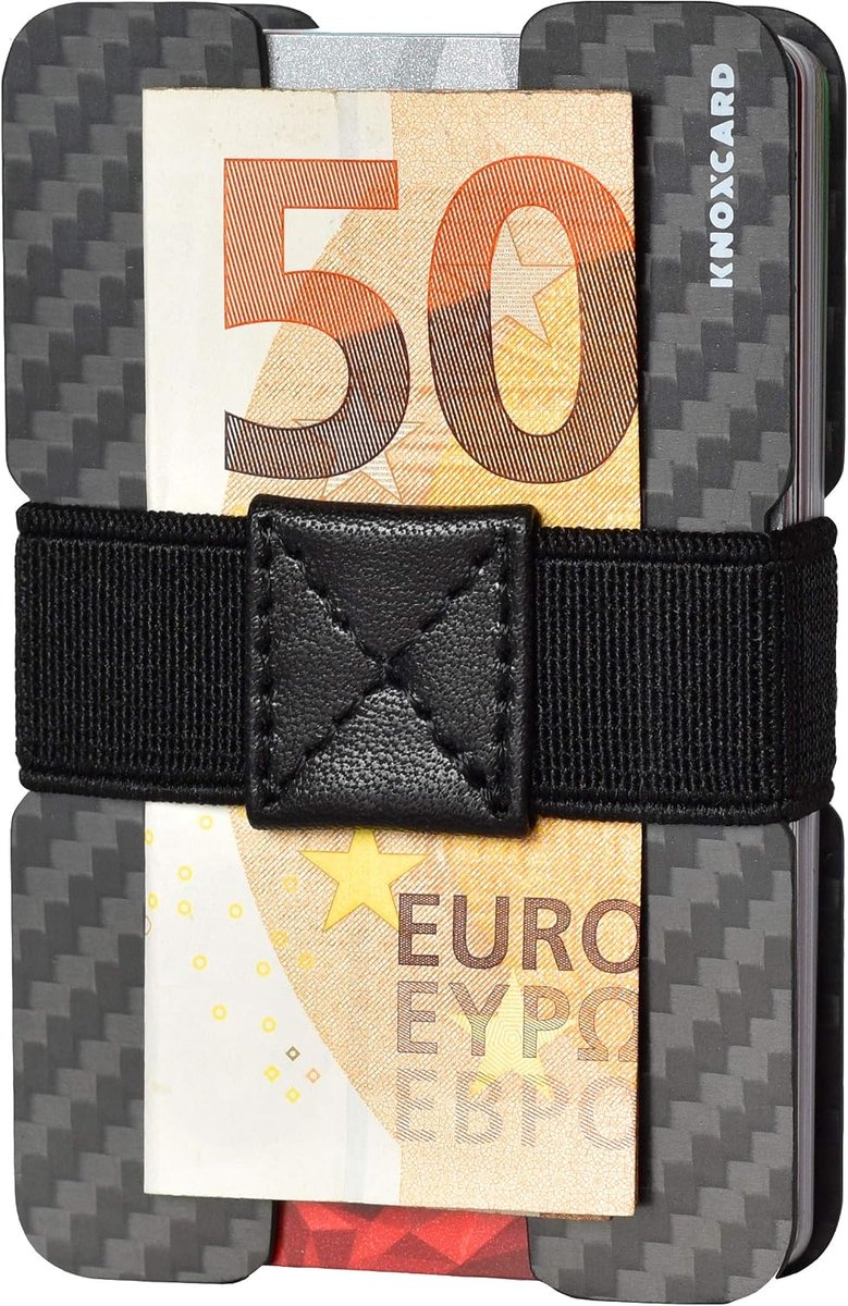 Creditcardhouder voor mannen - compact - echt carbon - met geldclip functie - ShopVlot
