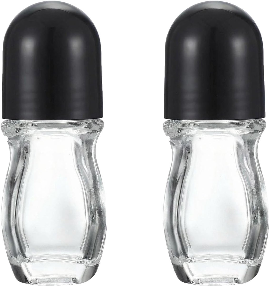 Deodorant rollerflessen 30ml - glazen flessen met plastic rolbal - lekvrije schroefdop - ideaal voor essentiële oliën - ShopVlot
