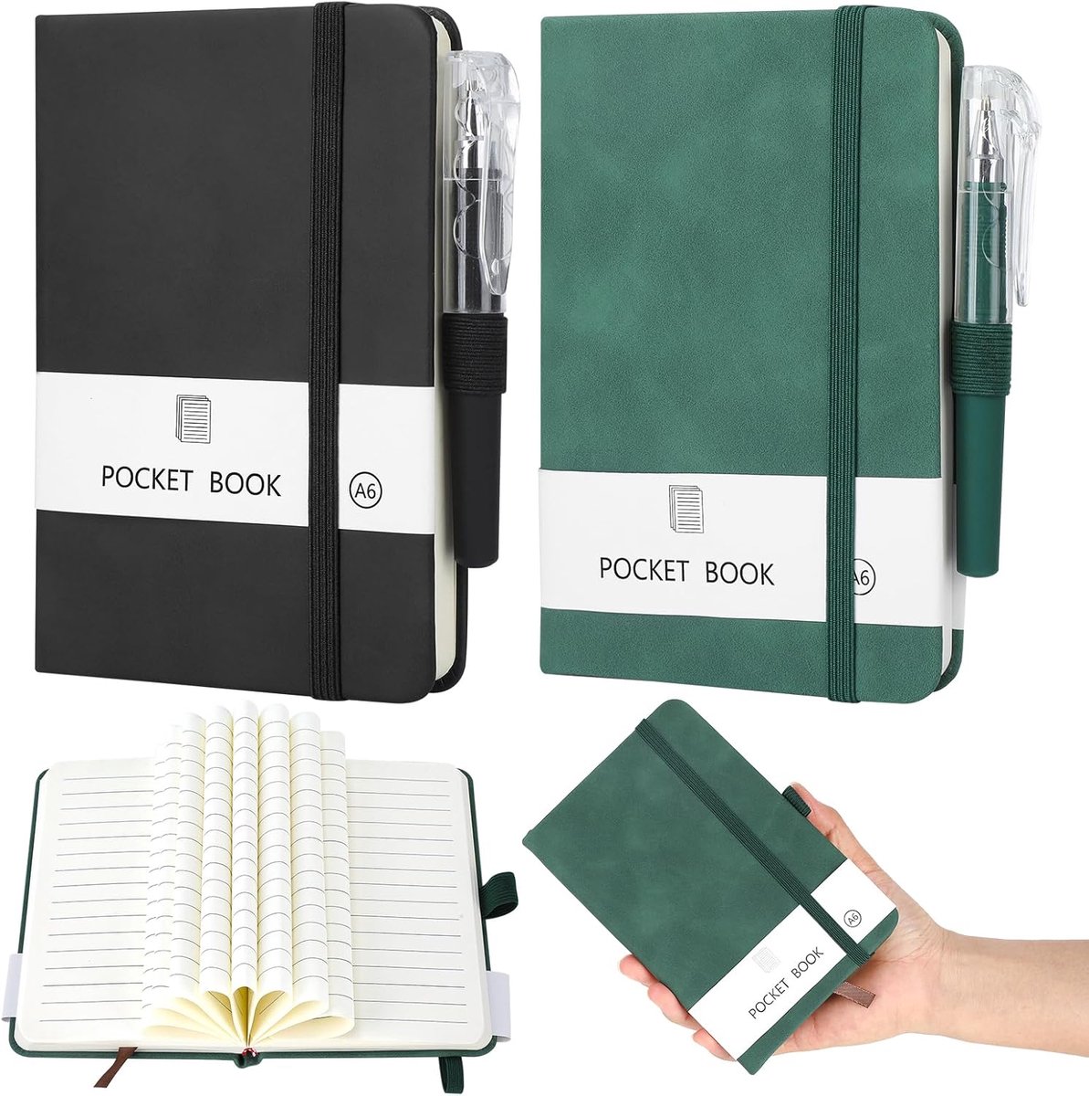 Notizboek A6 - Mini formaat - Met stift en 200 pagina's - Ideaal voor onderweg - ShopVlot