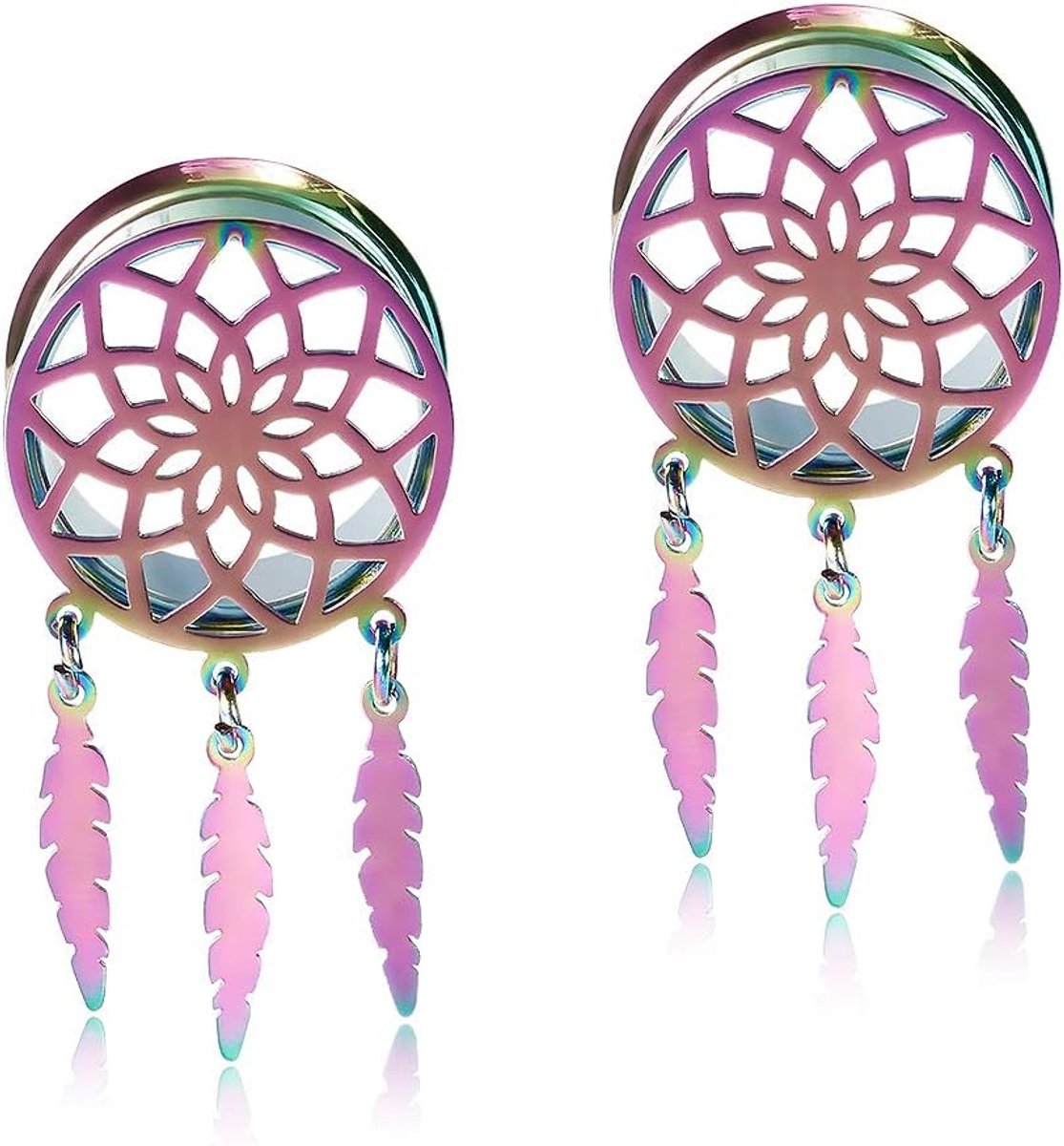 Oor tunnels en plugs 0g-1 inch - roestvrij staal en hout - meerdere maten - ideale uitbreiding voor oorgaten - ShopVlot