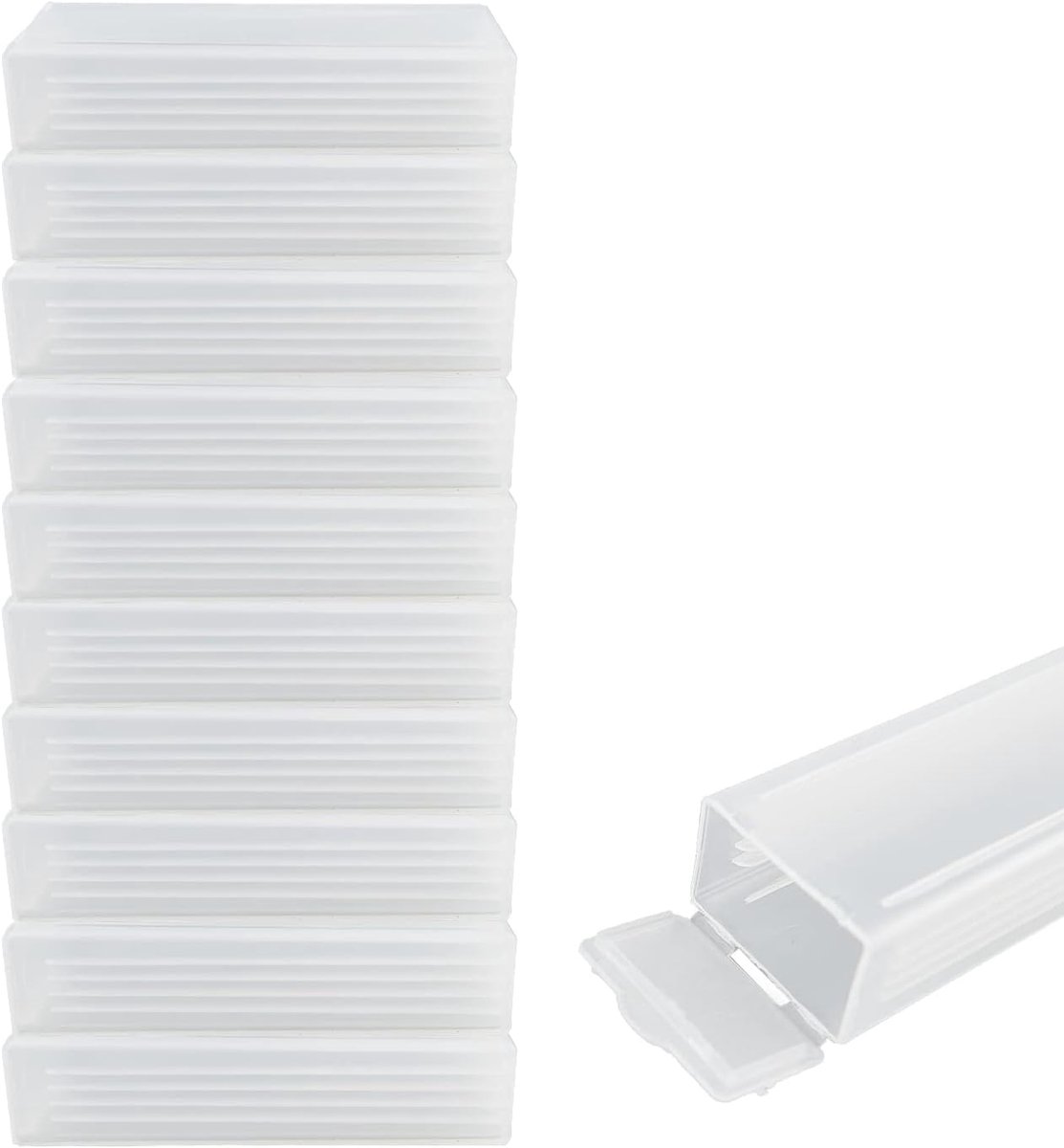 Microscoop slides dispenserbox - 10 packs - plastic - houd tot 5 microscoop slides per box - ideaal voor laboratoria - ShopVlot