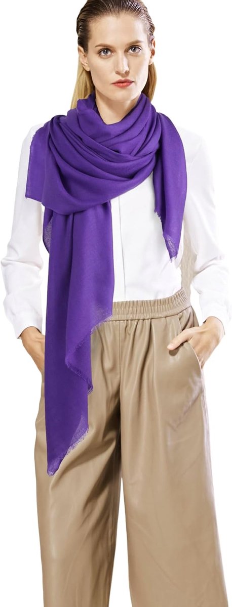 XXL wollen pashmina dames sjaal fijn zacht