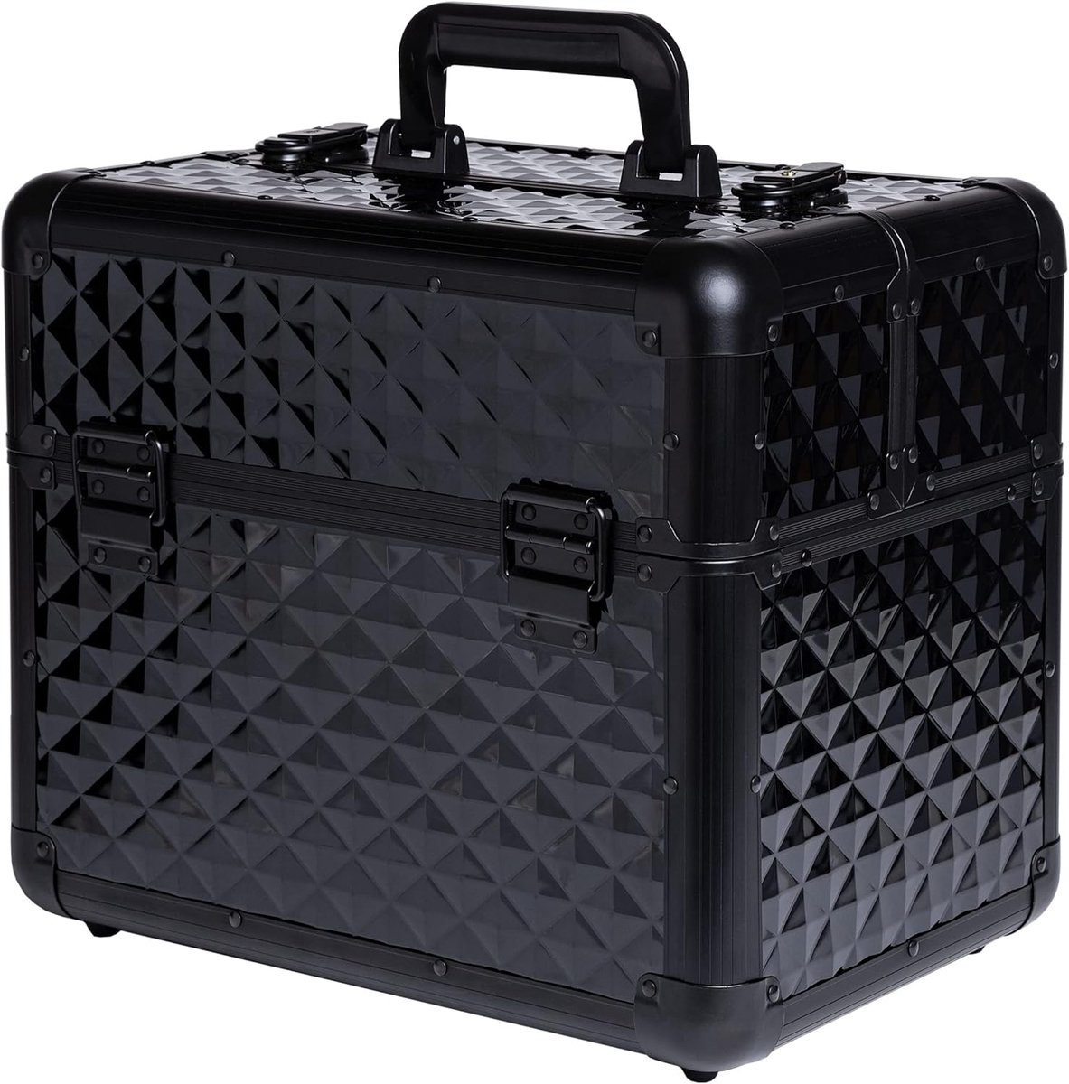Cosmeticakoffer - Nailart Koffer - Beauty Case - Zwart, Maat M