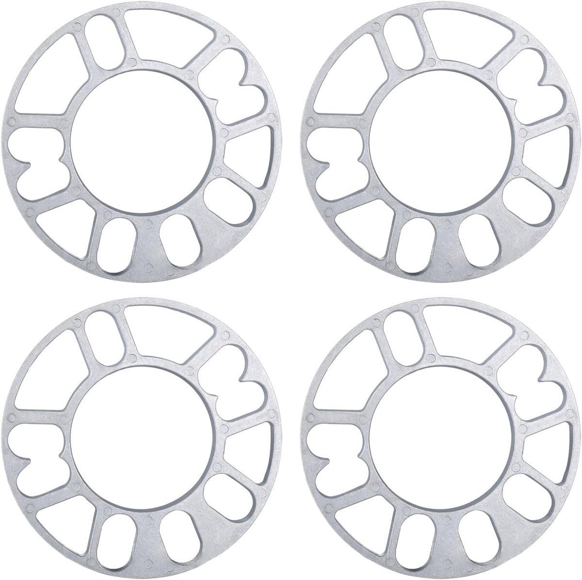 4 stuks autospoorverbreders, 4/5 gaten wiel afstandsschijven, aluminium legering afstandsschijven schijf, wielafstandshouders onderlegschijven plaat (5mm)