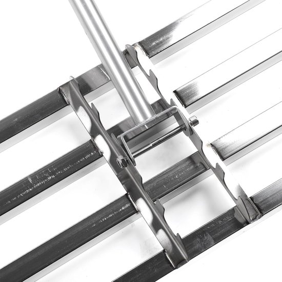 47,2 X 10,2 Inch 304 Roestvrij Staal Heavy Duty Yard Leveler Tool, Dubbelpunts Gelaste Vuilzandstrooier voor Achtertuin, Tuin, Golfbaan en Boerderij — afbeelding 2