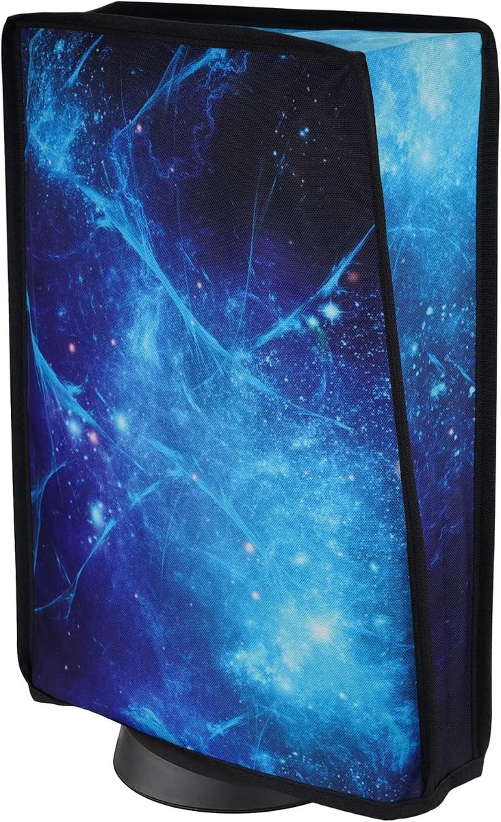 Stofbeschermer Cover voor ps5 Digitale Editie & Standaard Model - Verticaal Beschermhoes voor ps5 Console - Extra Dikke Anti-Kras Waterdichte Stofkap Hoes (Blauwe Nevel)