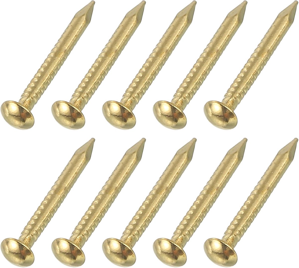 50 stuks kleine metalen pennen 12 x 12 mm messing ronde kop pennen gebruikelijke sierpennen voor huishouden houtwerk foto's ophangen doe-het-zelf projecten goud