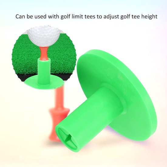 Tees, Golf Tees Houder voor driving range matten Stevige en brede basis rubber materialen voor golfbanen(green) — afbeelding 2