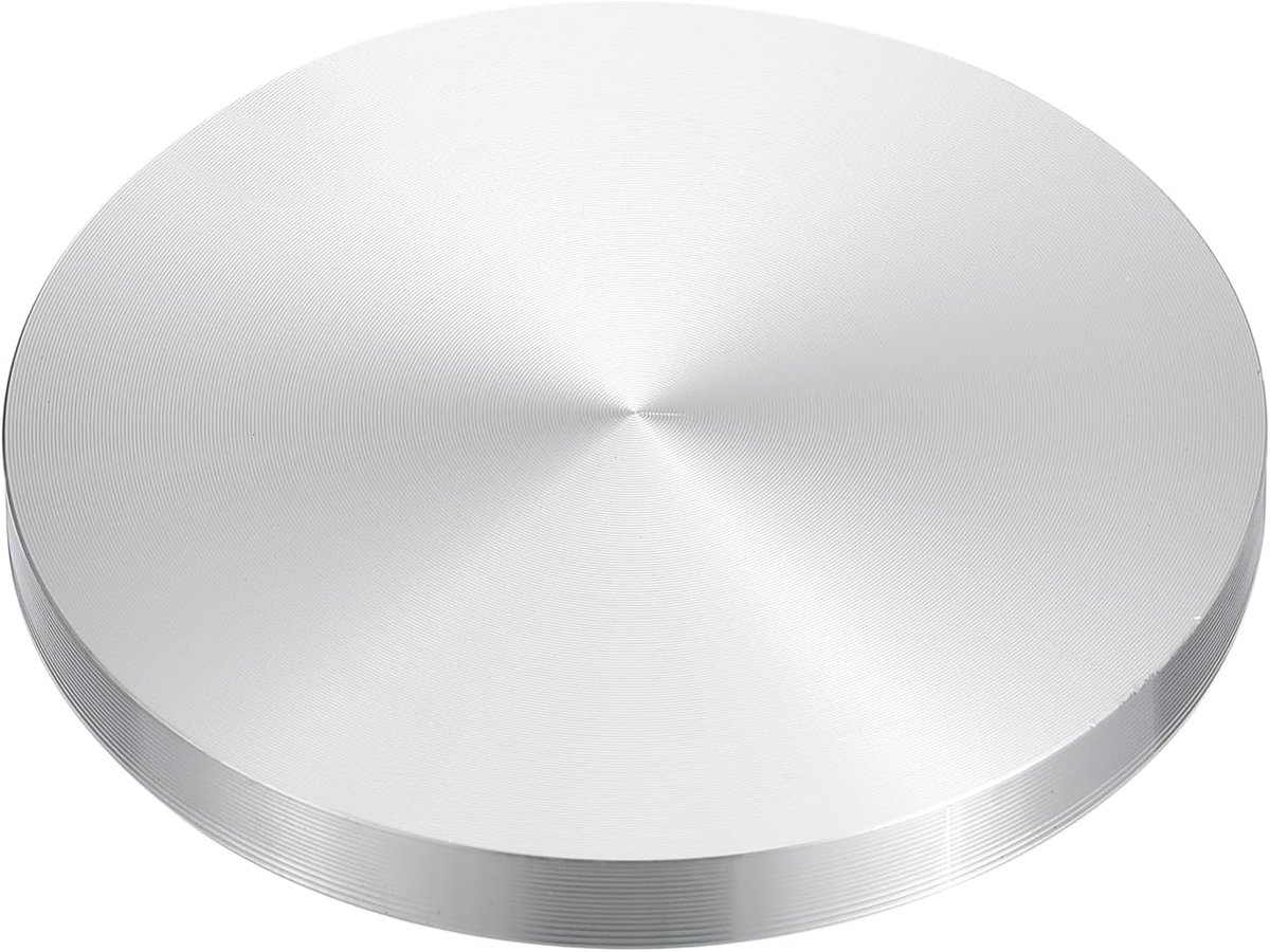 Sourcing map M10 schroefdraad 100 mm diameter ronde vorm aluminium schijf hardware 1 stuks, aluminium cirkelschijf glasplaat adapter voor glazen tafel