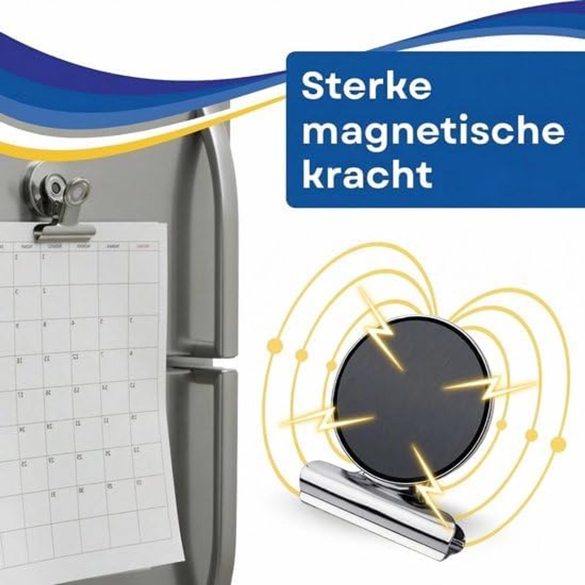 Magnetische clips - 20 stuks - sterke metalen paperclips - ideaal voor koelkast en whiteboard - SnelShoppen