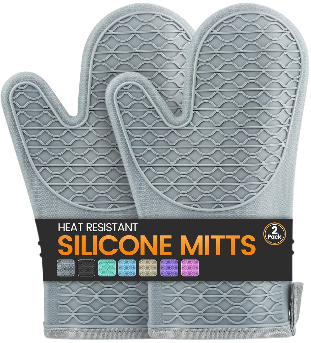 Ovenwanten antislip siliconen - hittebestendig waterdicht - ideaal voor koken en barbecue - SnelShoppen