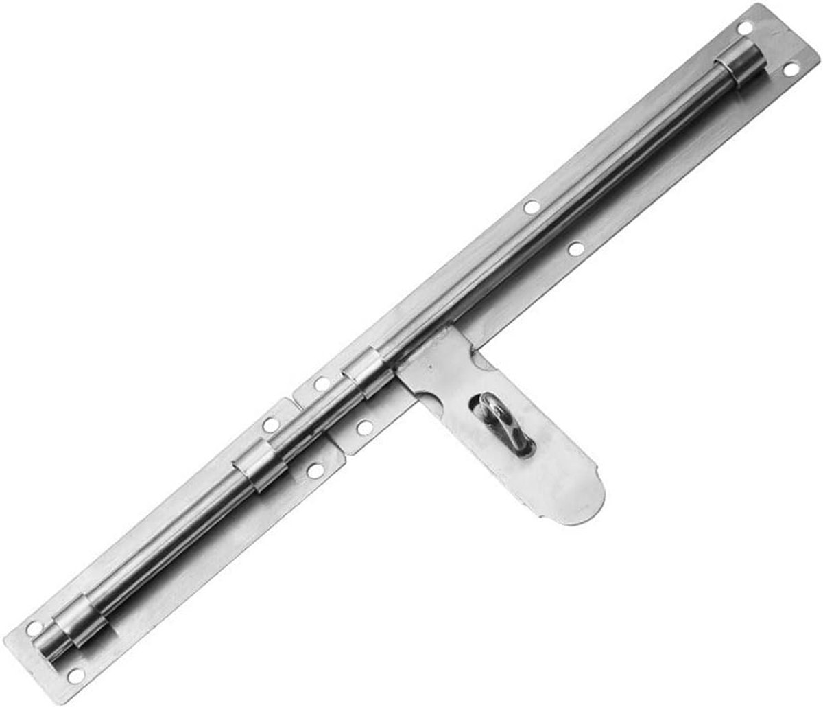 16 inch deurslot, schuifslot met hangslotsluiting, afsluitbare schuifdeurbout, massief roestvrij staal, schuiftoren, boutvergrendeling, voor veiligheid, houten poorten,