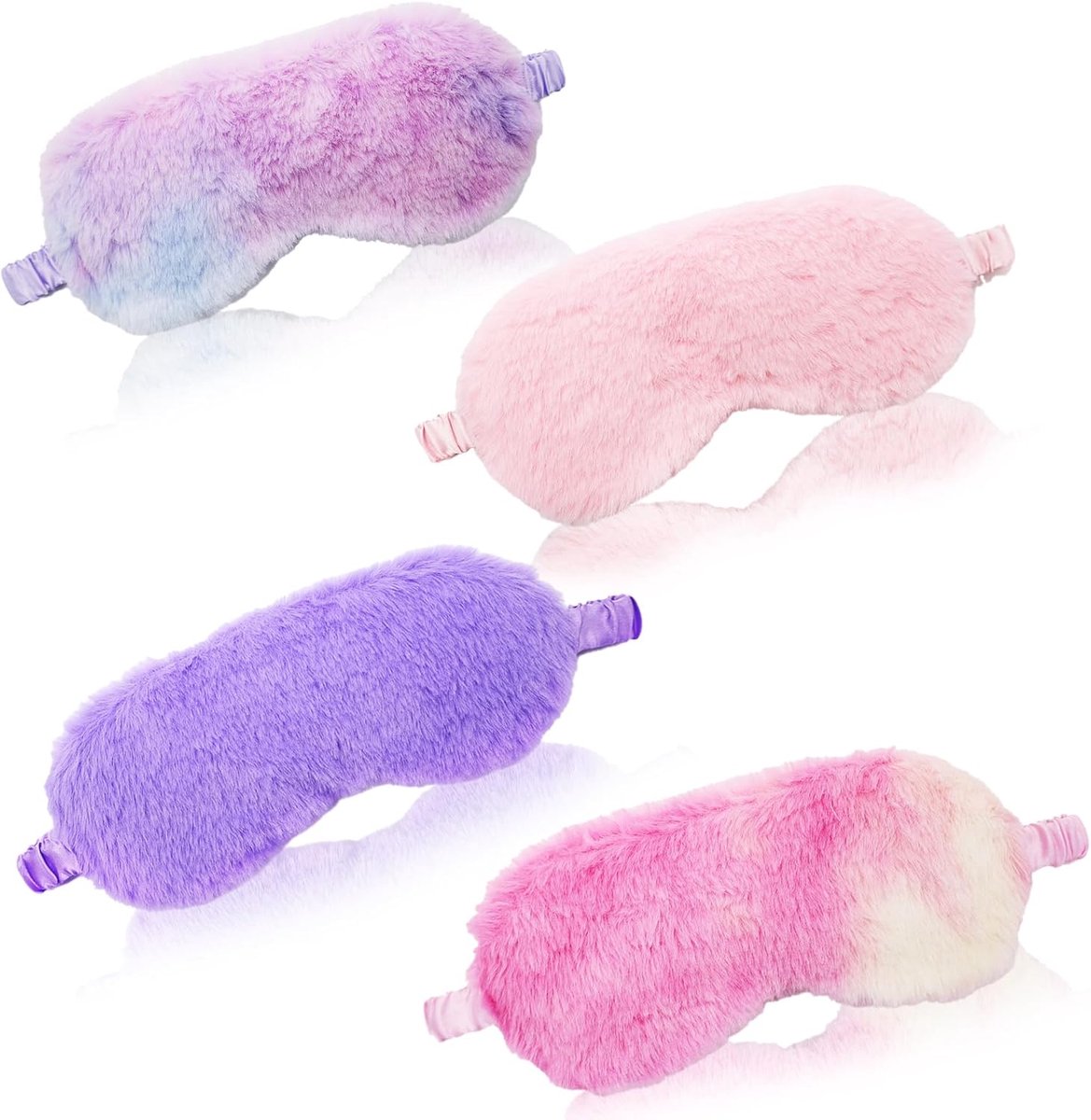 Slaapmaskers voor meisjes, ademend, slaapoogmasker voor kinderen, volwassenen, dutjes, schattig, zacht en wollig, reizen, slaapmasker voor meisjes