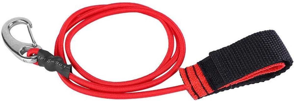 Kajakpeddellijn, elastisch kajak-kanoveiligheidskoord, hengellijn, lanyard-koord met karabijnclip om te peddelen