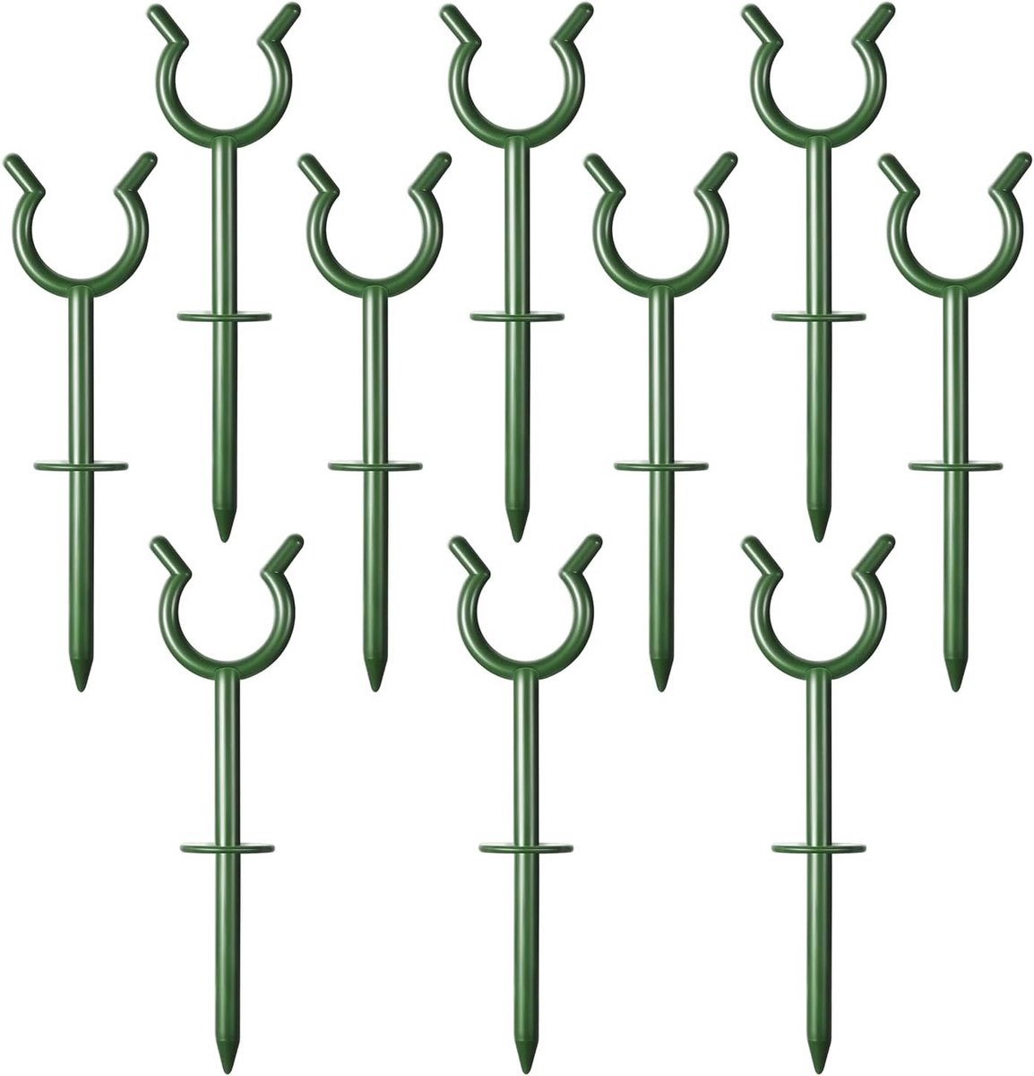 Tuinslanggeleider - Slanghouder Set - Gazon Beschermen - Gereedschapsvrije Montage - 10 Stuks - Groen – foto 7