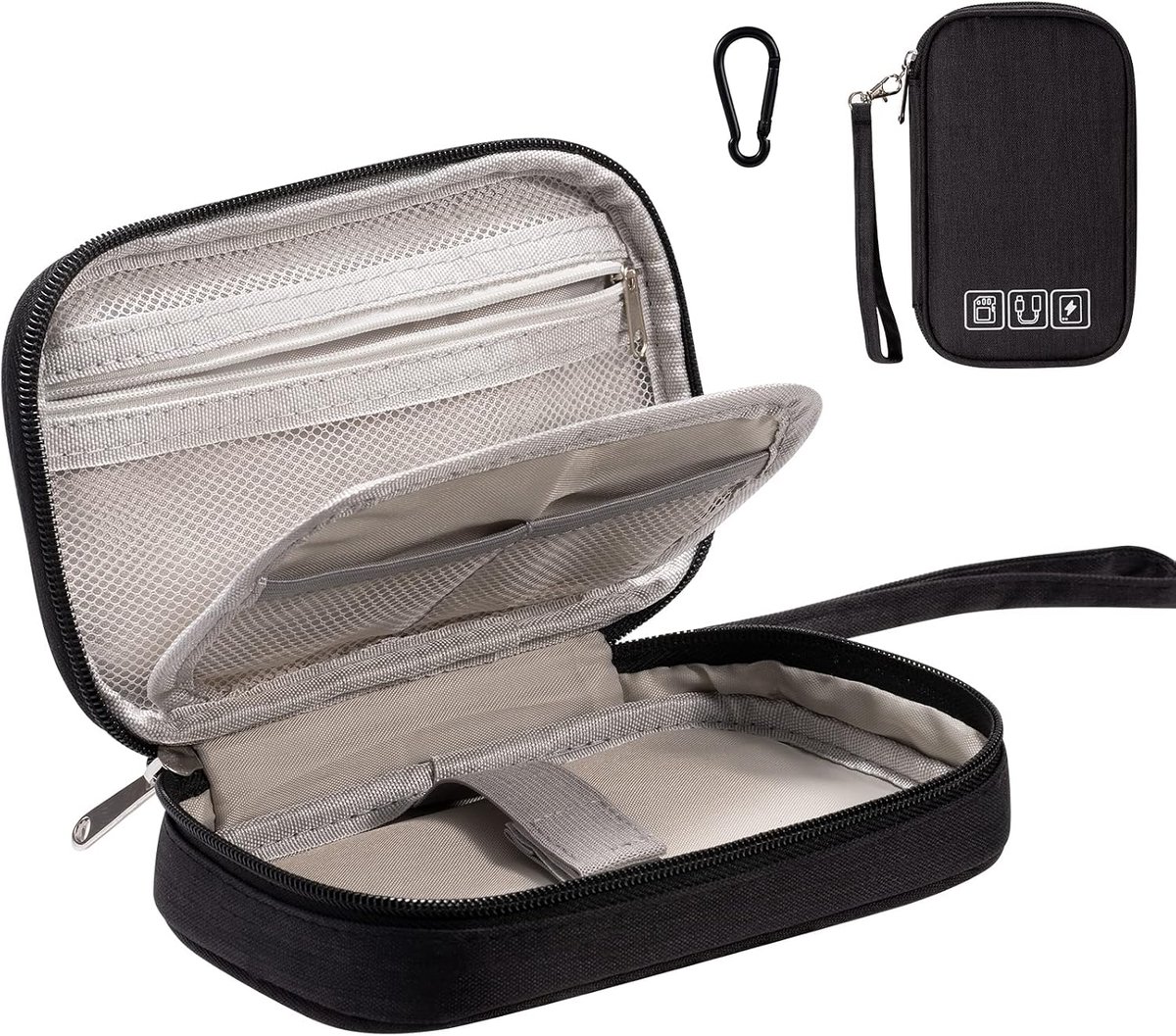 Kabeltas Organizer,Kabeltas Reizen Klein Draagbaar,Kabeltas Elektronica,Kabeltas voor Reisaccessoires van Mobiele Telefoon Oplaadkabel Powerbank