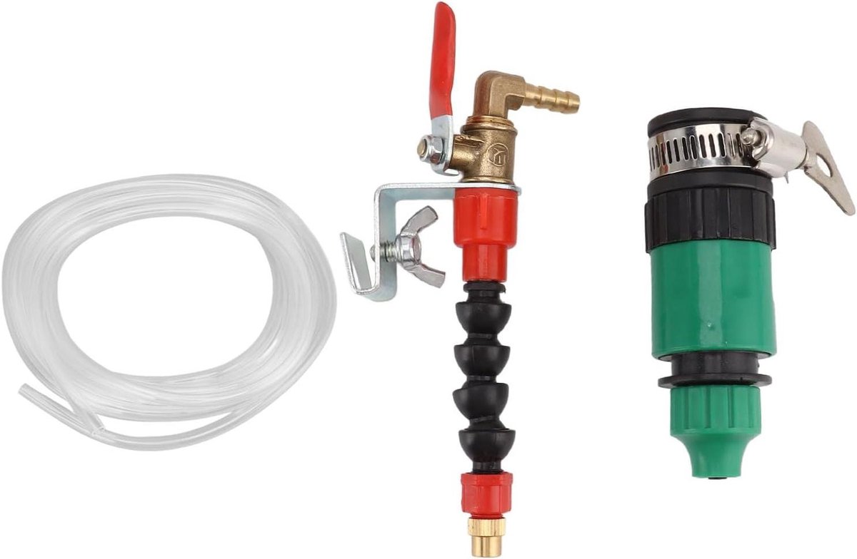 Snijmachine Stofverwijderaar - Watersproeier Vernevelaar - Stofvrij Snijden - Instelbaar Watervolume - 5m waterslang - Zilver