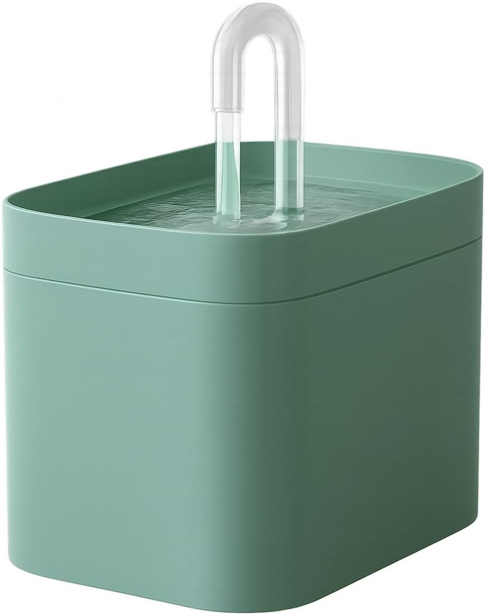 Drinkfontein Kat & Hond - Waterfontein met Stille Pomp - Automatisch Circulatie Filter - Kattenfontein Groen - drinkfonteinen - Katten fontein drinkbak - waterdispenser