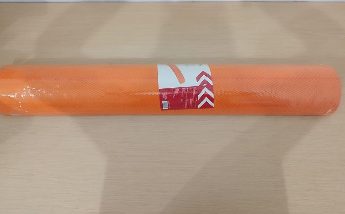 Pilates halve rol 15 x 90 cm - EVA - oranje - ideaal voor stabiliteit en balans - SnelShoppen