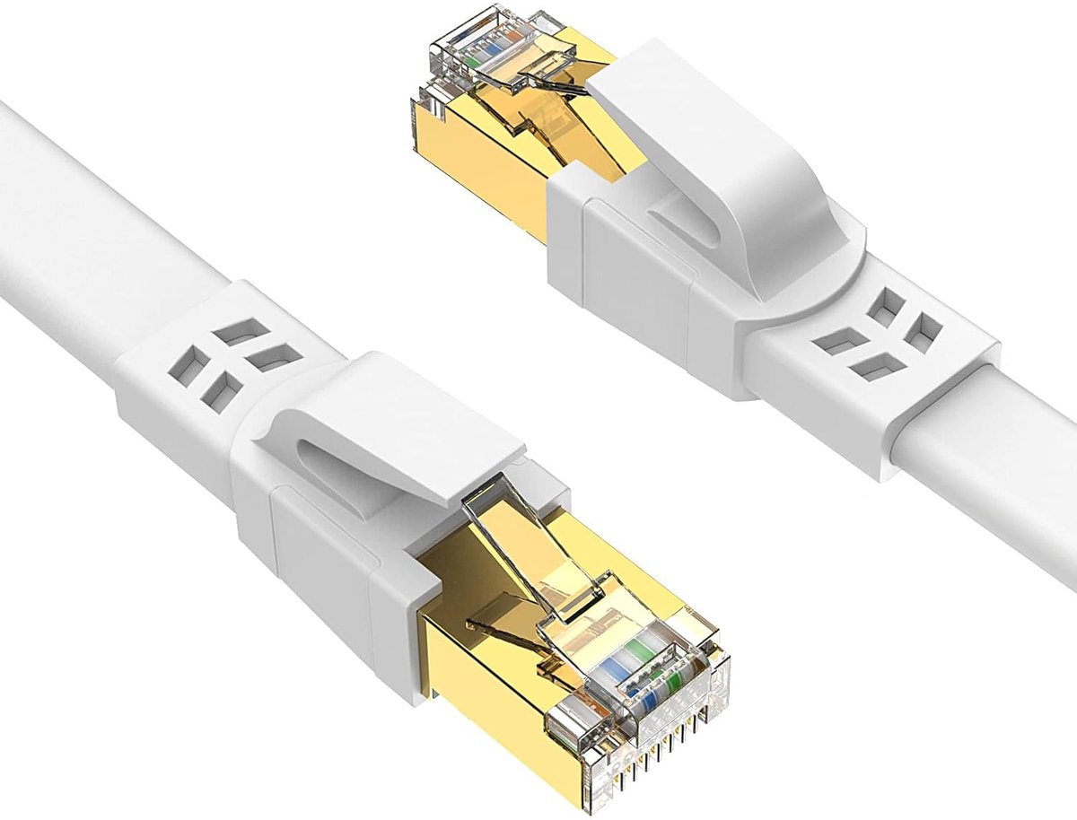 Ethernet Cable Netwerkkabel 3 m, Cat8 RJ45 Patch Kabel, 40Gbps 2000MHz Internet Kabel voor router/gaming/modem