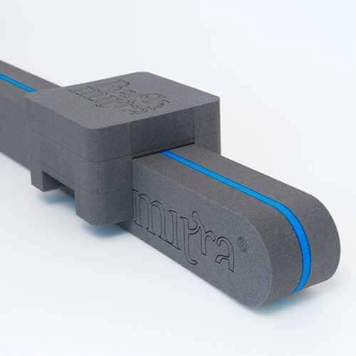 Backmitra yogamat grijs blauw - grijze kussen - ergonomisch - ideaal voor thuis - SnelShoppen