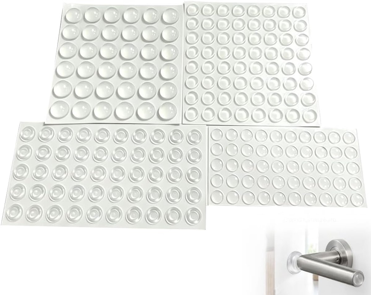 stoppers voor meubels, 200 stuks, 4 maten, transparant, zelfklevend, rubber, antislip, bescherming voor deuren, laden, kasten, geluidsisolatie, stoelpootjes, geluiddempend