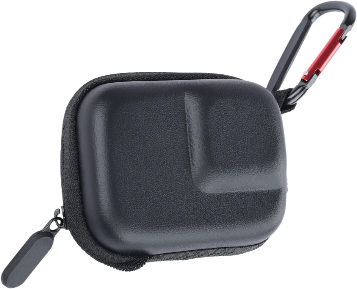 Draagtas voor actiecamera Pro 2, 12, 11, 10, 9, zwarte harde hoes met hoogwaardige leren bescherming, compact en voor op reis