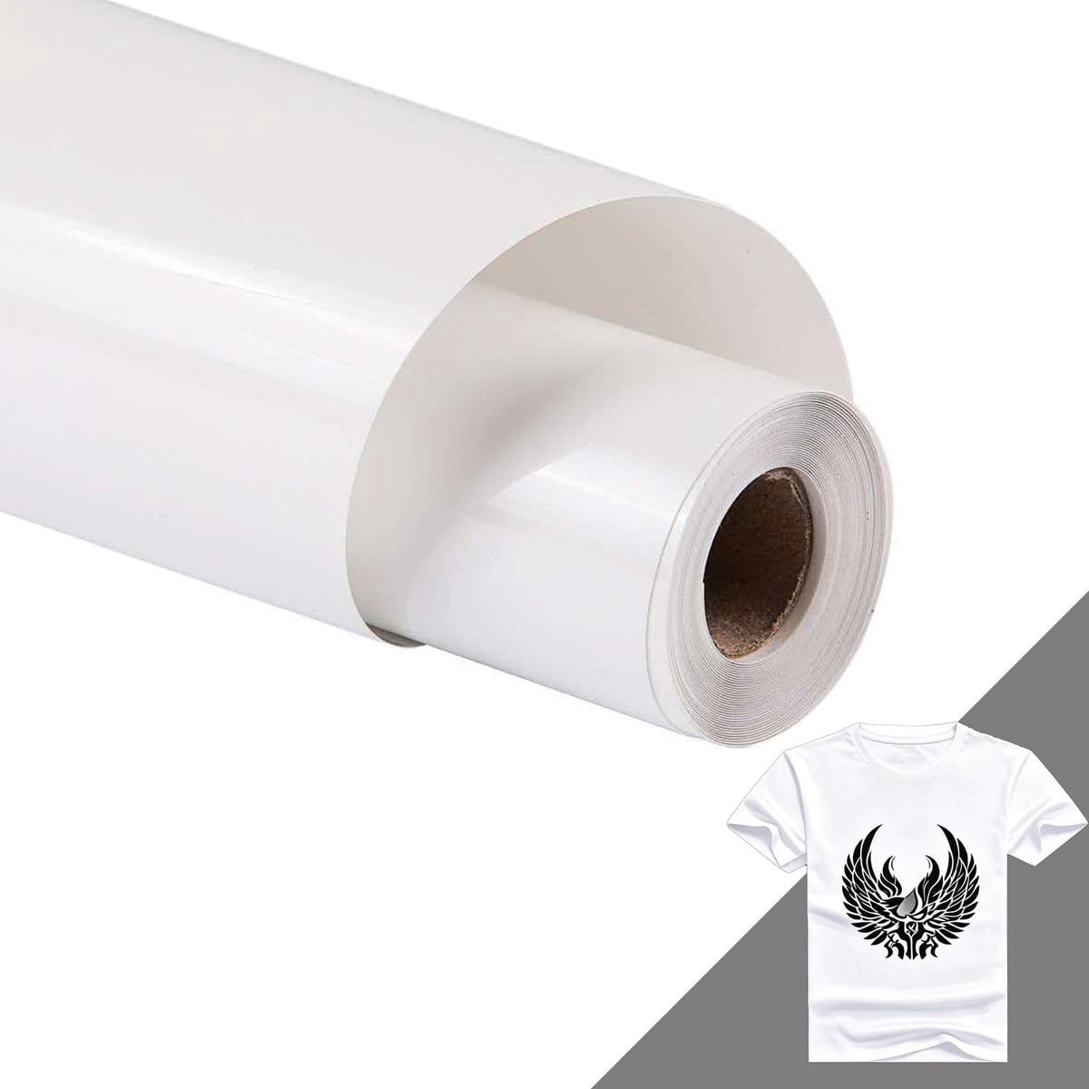Flexfolie voor plotters (30 cm x 1 m) – Flexfolie voor T-shirts, kleding, petten of andere stoffen – Wit (inclusief instructies)