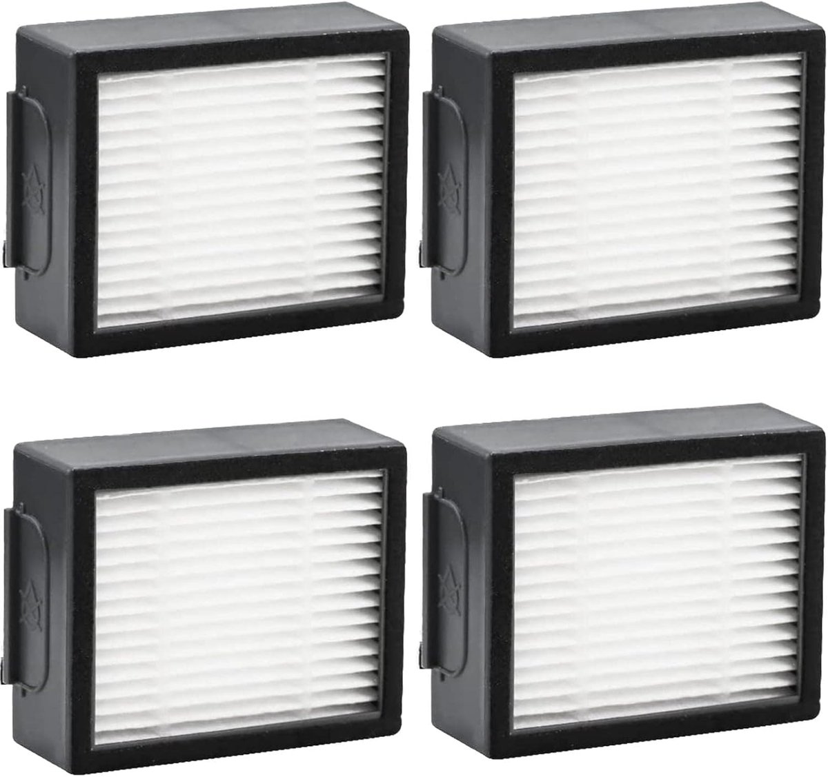 4 stuks filters vervanging compatibel met iRobot Roomba e, i & j Serie E5, E6, i3, i3+, i4, i4+, i5, i5+, i6, i6+, i7, i7+, i7+, i8, i8+, j7, j7+ Plus, robotstofzuigers