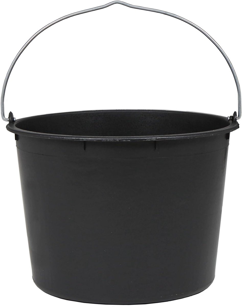 Bouwemmer Profi Line - Werkemmer Bak - Bouw en Klus - TÜV Made in Germany - 20 Liter - Zwart