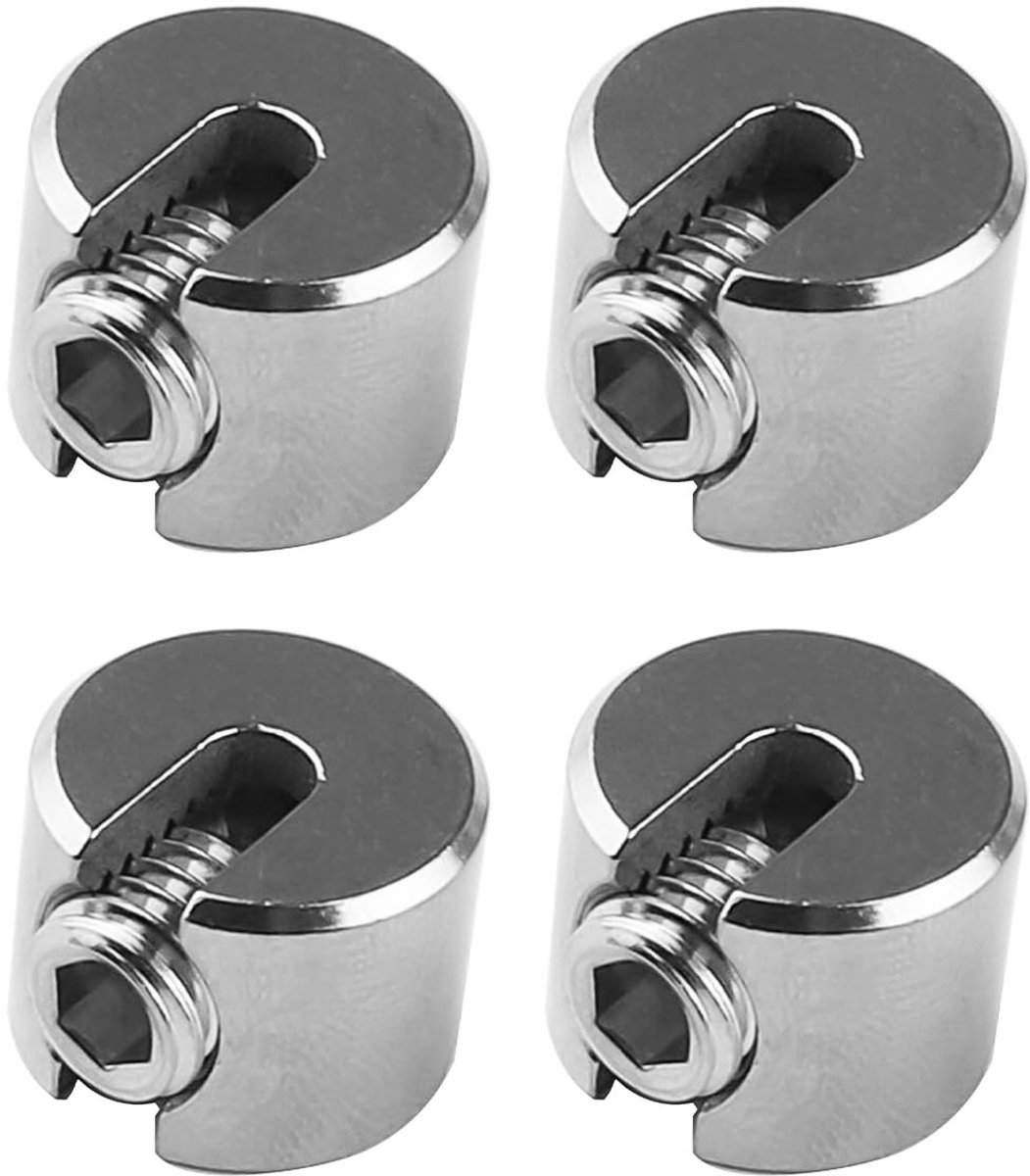 Kabelbevestigingsclip M4x2mm - RVS stopklem - Antislip kabelklemmen - Ideaal voor het spannen van staalkabels - SnelShoppen