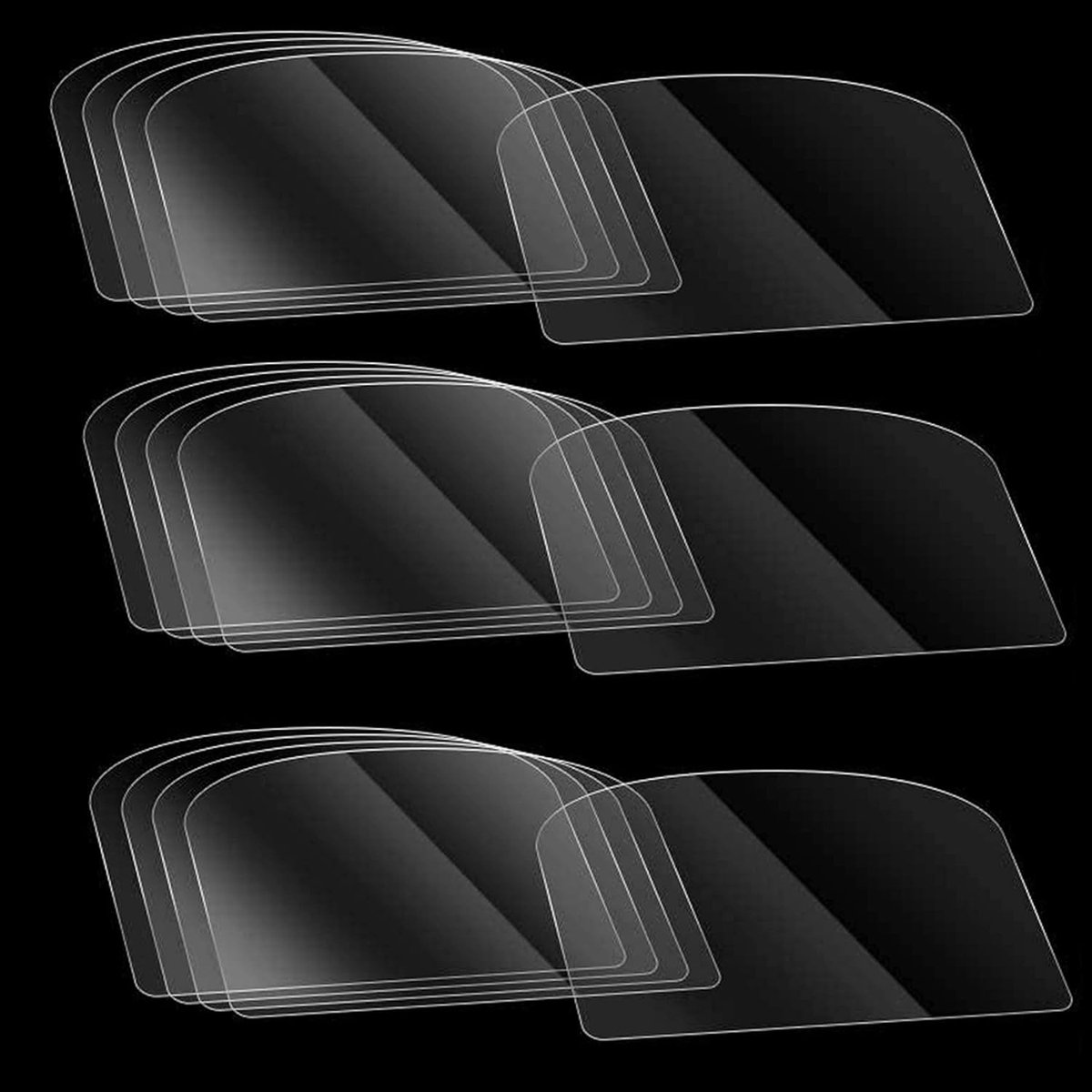 Woohome 25 STKS Transparante Cake Cream Scraper Plastic Cake Scraper Decorating Clear Icing Kam Contour Decorating Set voor Brood Gebak Cake Decorating Supplies DIY Keuken Bakkerij Bakken Tool