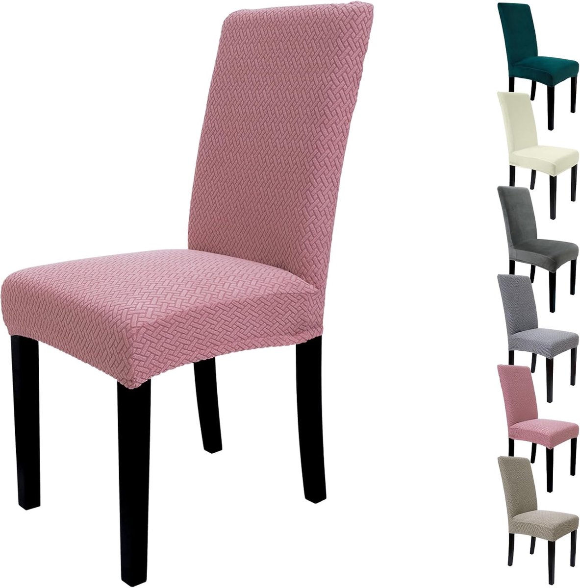 Eetkamerstoelhoezen 4, roze