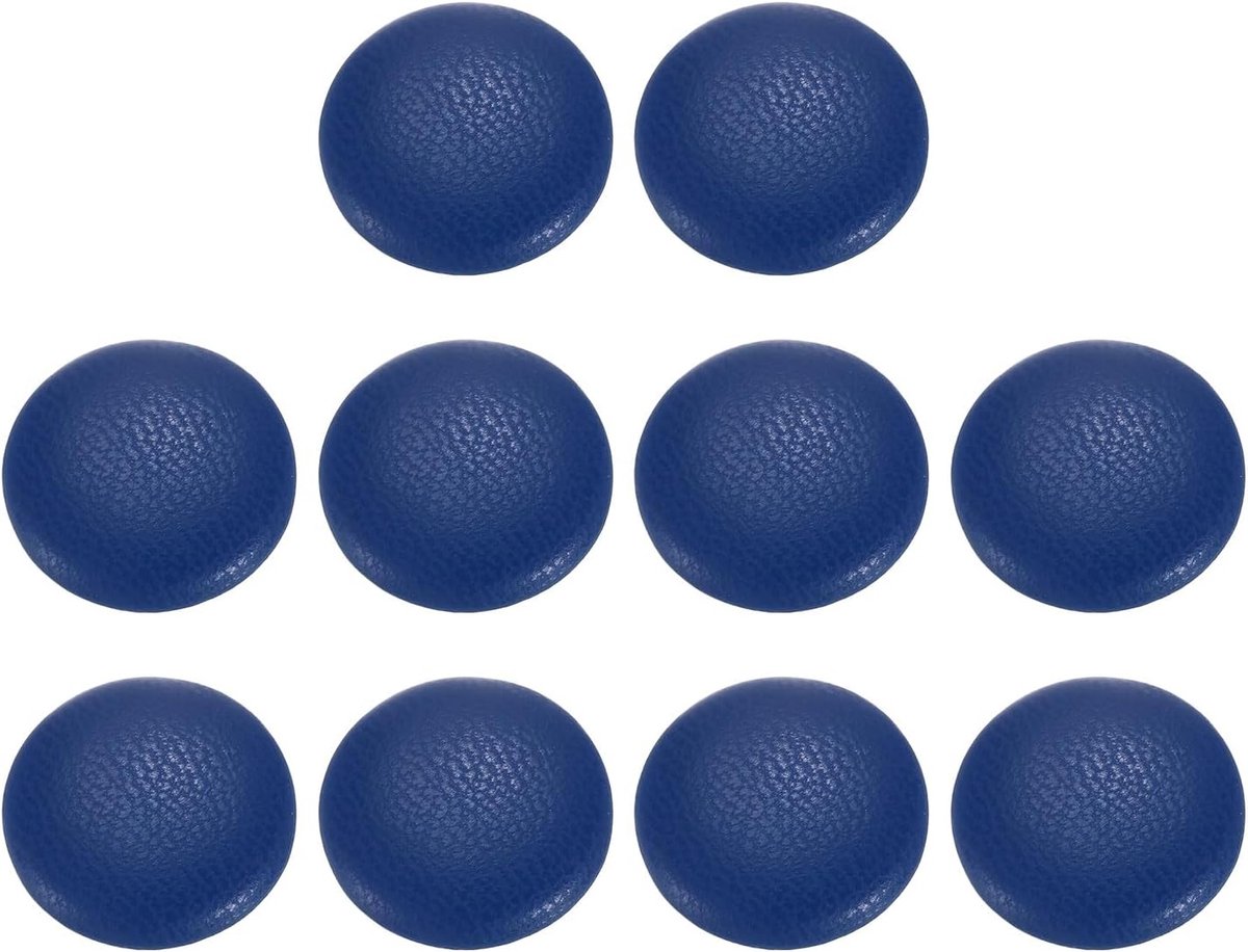 Knopen, 18 mm (28 l) diameter ronde metalen schacht, knutselvervanging naaien, leren knopen voor kleding, decoratie, doe-het-zelf accessoires, blauw