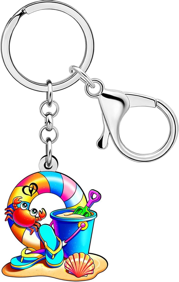 Acryl Fun Strand Lover Geschenken Kokos Palm Boom Strand Sleutelhanger Accessoires Charms Voor Vrouwen Meisje Zomer Oceaan Sieraden