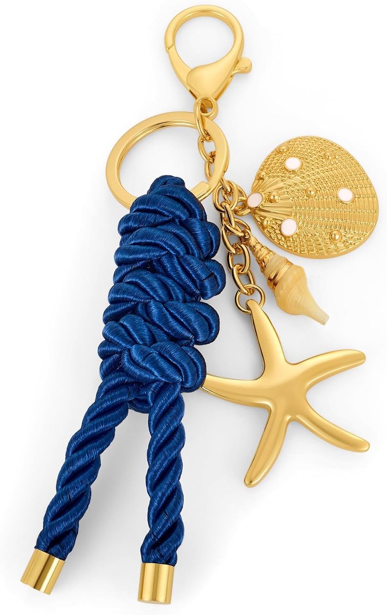 Sleutelhanger Tas Charms Voor Vrouwen Vergulde Zeester Shell Sleutelhanger Purse Charms Zomer Sieraden Tas Accessoires