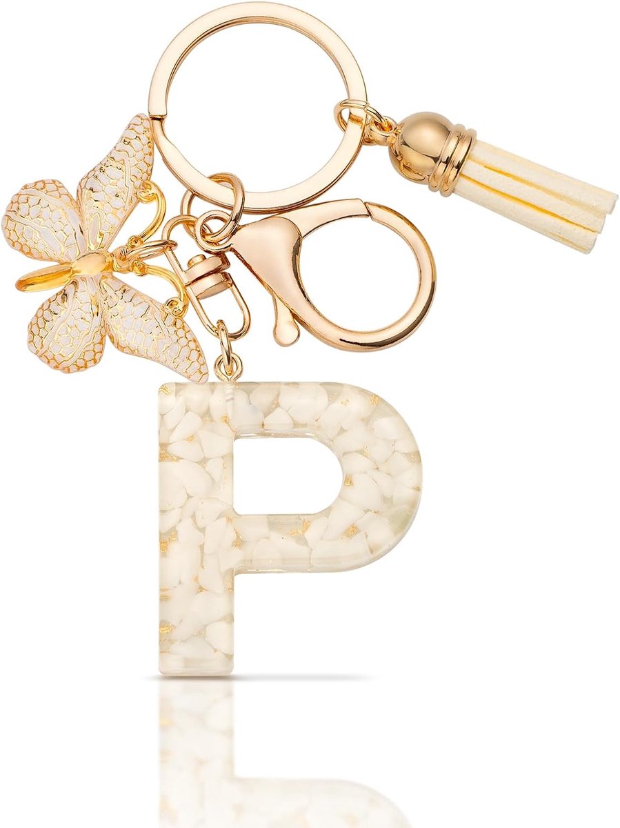 Sleutelhanger met Letter Alphabet Vrouwen Begin Letters Geschenken Dames
