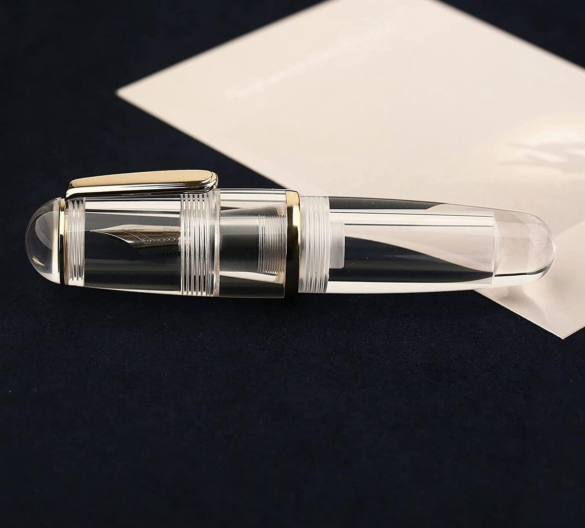 Majohn Q1 Vulpen Fijne Penpunt, Little Fat Man Transparante Pipet Vulpen Pocket Pen Grote Capaciteit