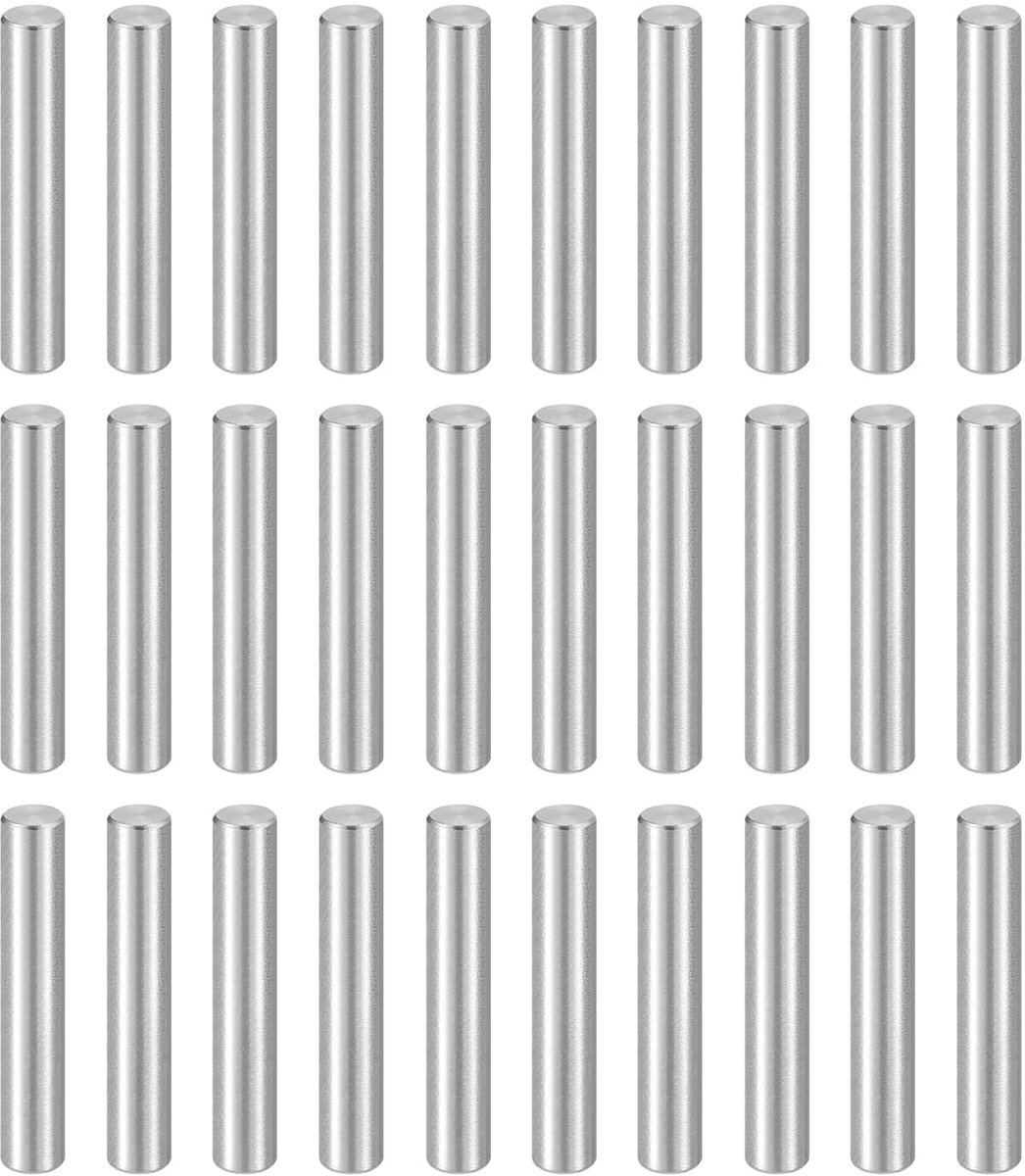 50 stuks cilindrische pennen M3 (3 mm) x 19 mm 304 roestvrij staal plankhouder peg pin stang bevestigingselementen voor metalen apparaten houten meubels DIY , zilver
