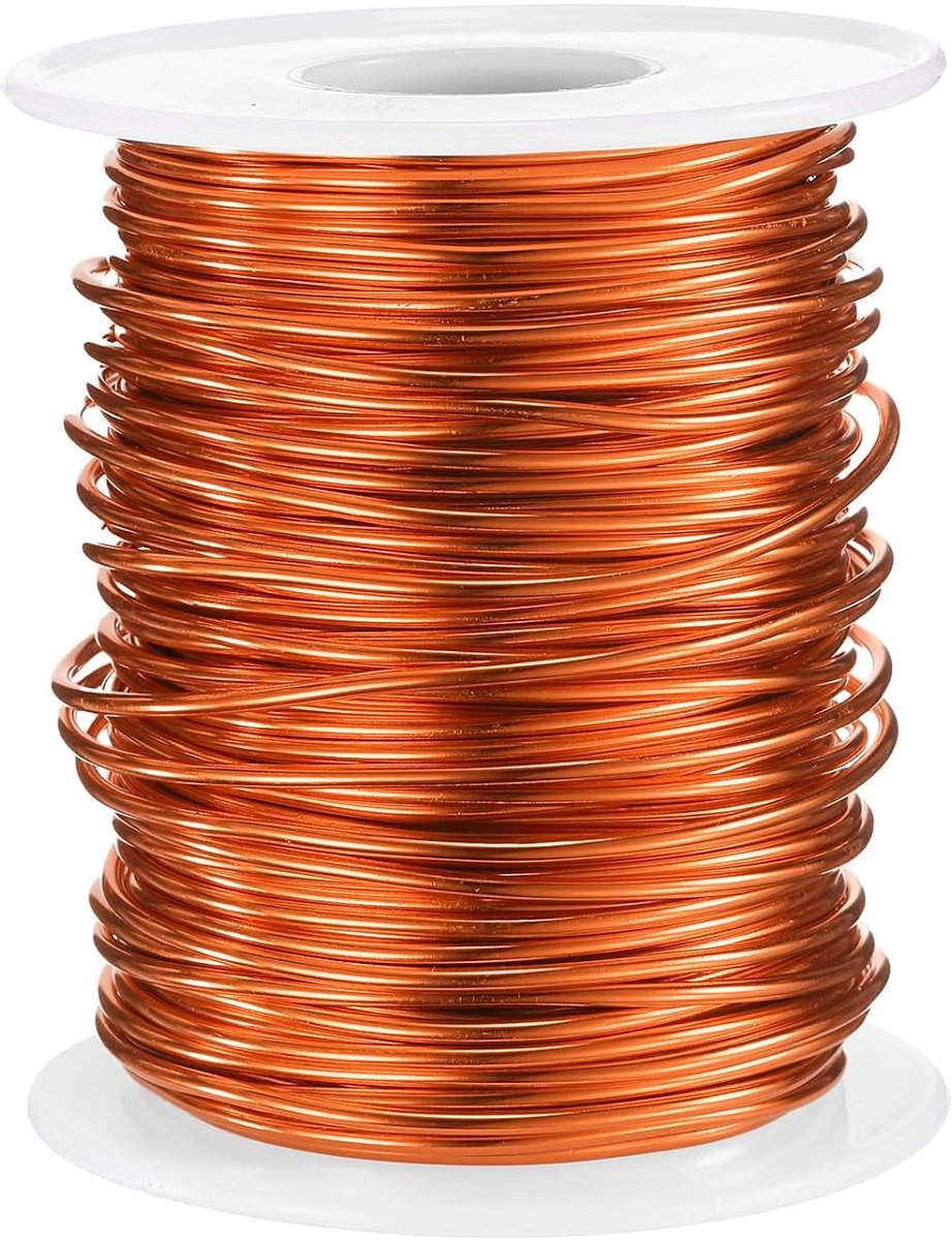 Draad, 1,5 mm, 30 meter, flexibel, geanodiseerd, metaal, modelleerdraad voor sieraden, modelbouw, doe-het-zelf, oranje