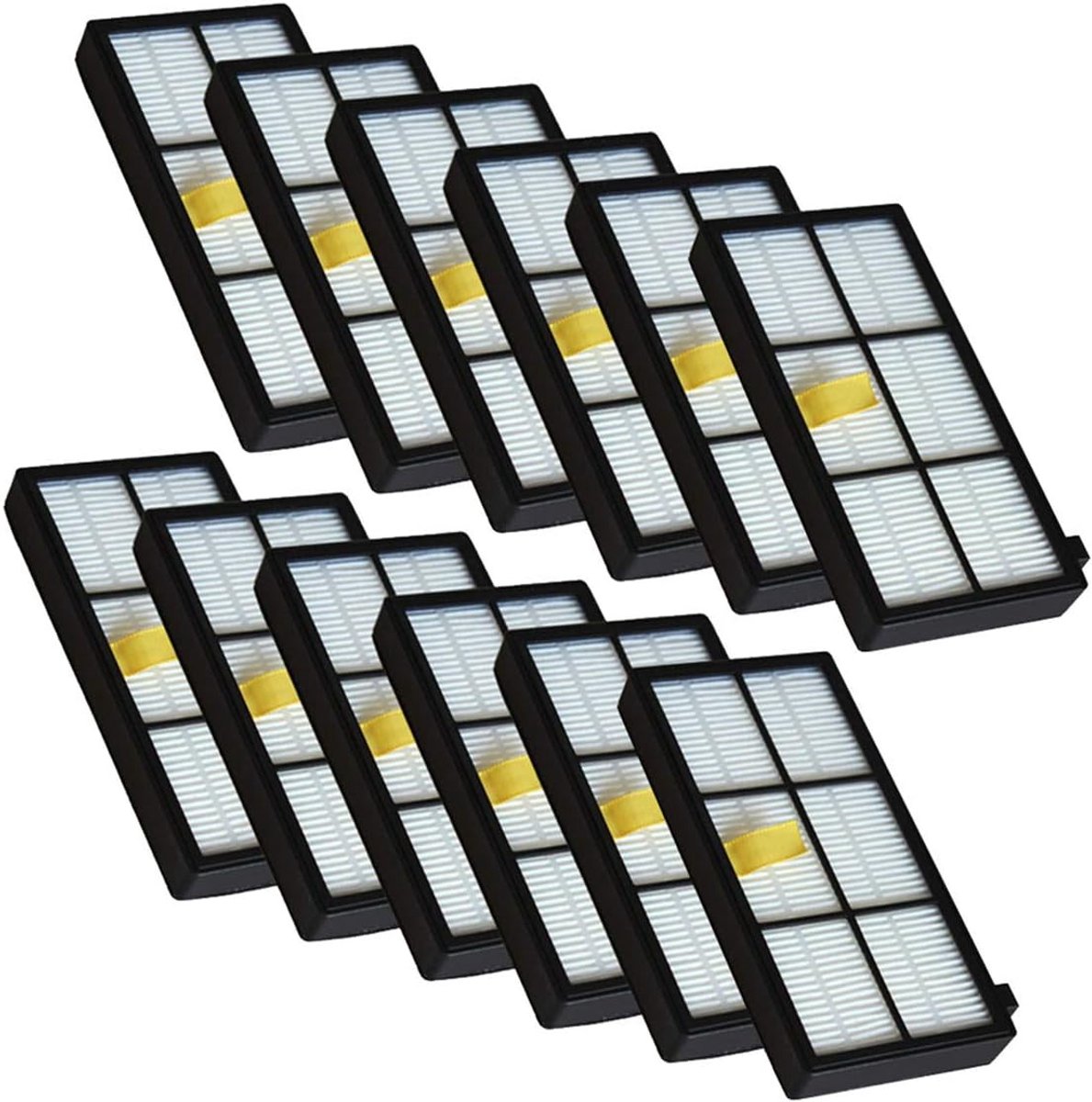 12 stuks HEPA-filters, compatibel met iRobot 800 900 serie 870 880 980 stofzuiger accessoires, vervangende onderdelen